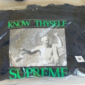 Supreme navy hoodie.